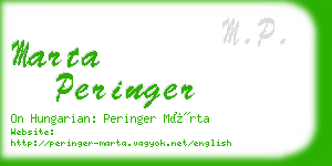 marta peringer business card